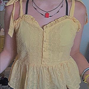 forever 21 yellow dress shirt